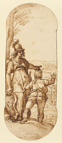 Minerva Shows Taddeo the Prospect of Rome / F. Zuccaro