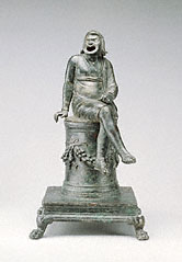 Incense Burner Shaped as a Comic Actor Seated on an Altar