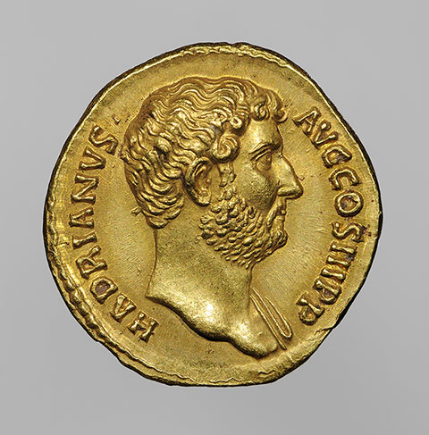Coin of the Emperor Hadrian, minted in Rome, A.D. 134-38; gold