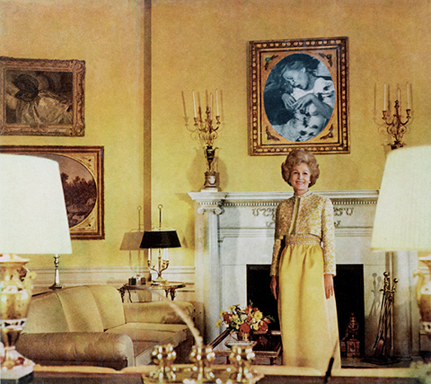 First Lady (Pat Nixon), from the series House Beautiful: Bringing the War Home, 1967–1972, Martha Rosler, inkjet print. The Museum of Modern Art, New York, Committee on Photography and The Modern Women's Fund. Digital Image © The Museum of Modern Art/Licensed by SCALA / Art Resource, NY. © Martha Ro