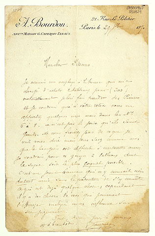 Letter to Camille Pissarro / Gauguin