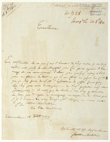 Letter to Napoleon Bonaparte