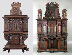 The Getty and the Besancon cabinets