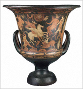 Faliscan red-figured calyx krater