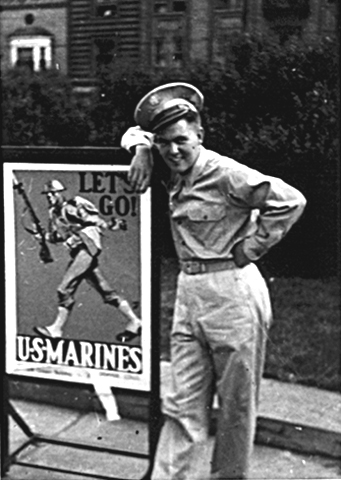 Soldier with Poster / Unknown