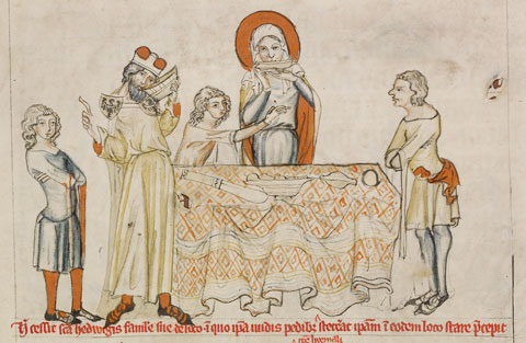 Saint Hedwig Refusing to Drink Wine; Saint Hedwig Praying before an Altar