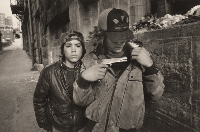 'Rat' and Mike with a Gun, Seattle / Mark