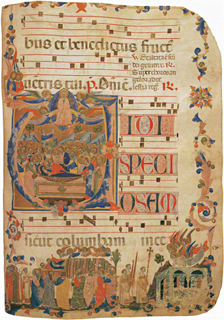 Page from an antiphonary / Master of the Dominican Effigies