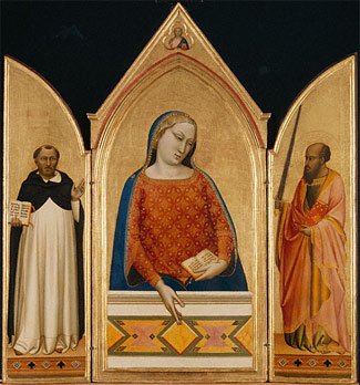 Madonna, Saint Thomas Aquinas, and Saint Paul / Daddi