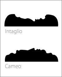 diagram of cameo and intaglio carving techniques