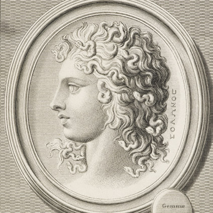 Engraving of Solon's carving of the Strozzi Medusa