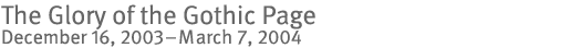 Glory of the Gothic Page
