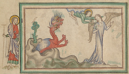 The Dragon Pursues the Woman Clothed in the Sun, (detail), in Getty Apocalypse 