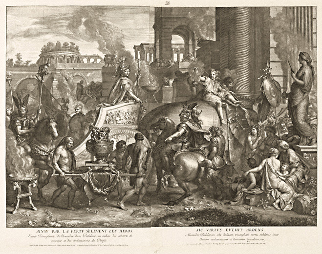 Triumphal Entry into Babylon / Audran, after Le Brun