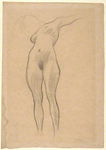 Floating Woman with a Hanging Arm and an Outstretched Arm / Klimt