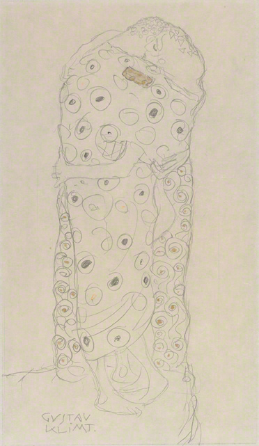 Standing Couple Embracing (Study for The Kiss) / Klimt