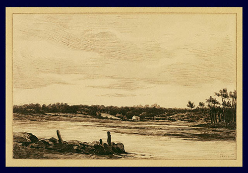 The River Loing Bordering the Forest of Fontainebleau / Rousseau