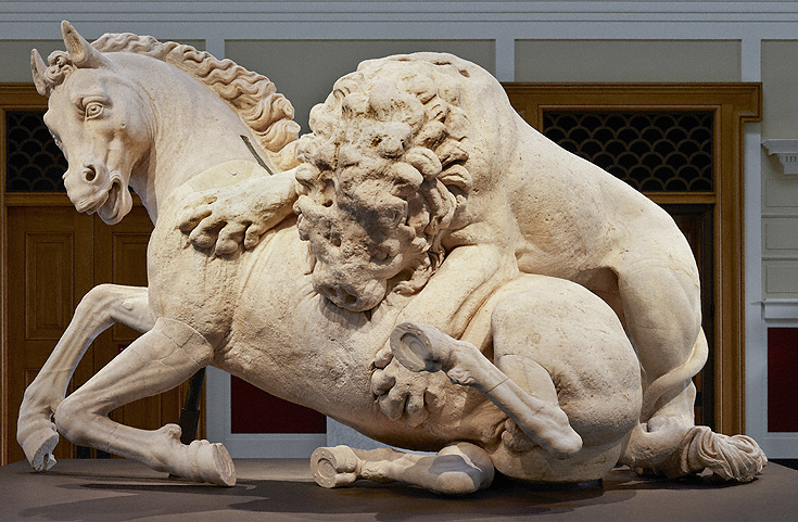 Lion Attacking a Horse from the Capitoline Museums, Rome 