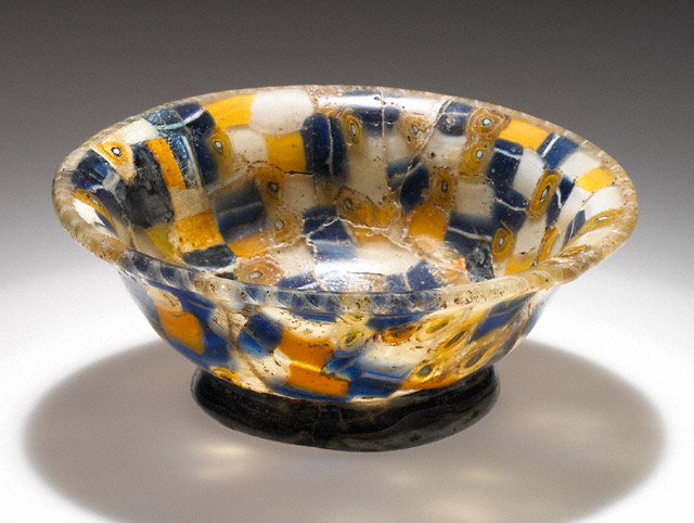 Cup with Blue, White, and Yellow Canes / Greek