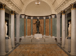 Roman Ephebe installed at Getty Villa