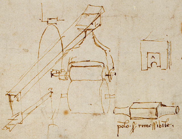 Studies for a Christ Child with a Lamb: Detail of verso / Leonardo da Vinci