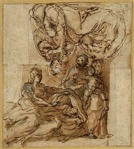 Studies: Holy Family / Parmigianino