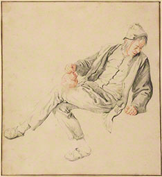 Seated Peasant Holding a Pitcher
