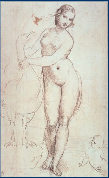 Raphael. Leda and the Swan.. Royal Collection copyright 2000 Her Majesty Queen Elizabeth II