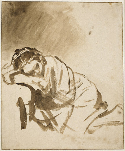 Study of Hendrickje Sleeping / Rembrandt