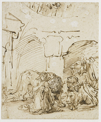 Daniel in the Lions' Den / Rembrandt