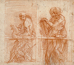 Study of Figures behind a Balustrade / Andrea del Sarto