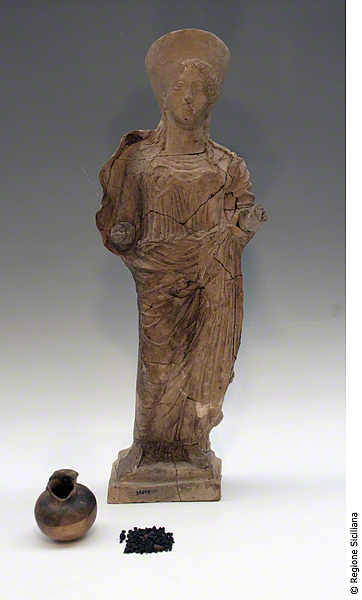 Statuette of Demeter, Jug with Seeds / Unknown