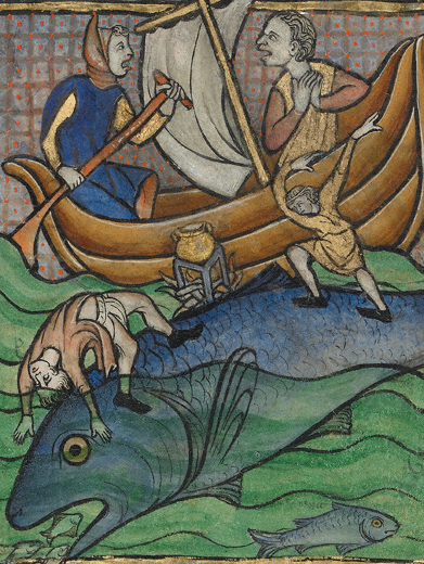 Two Fishermen on a Sea Creature