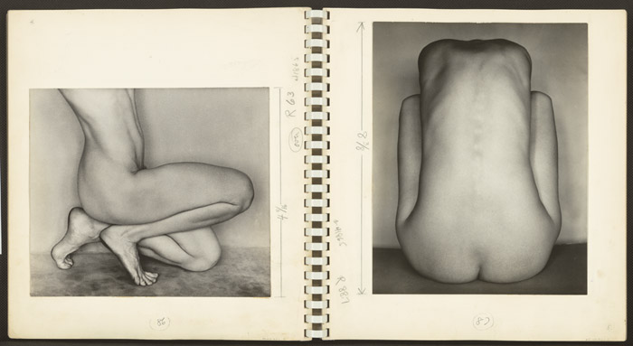 Pages from mock-up of Weston's book of nudes