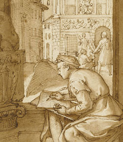 Taddeo Drawing after the Antique / F. Zuccaro