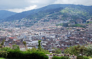View of historic Quito