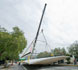 protective canopy being lifted