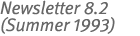 Newsletter 8.2 (Summer 1993)