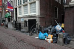 Rubbish collection point outside museum (photo: P. Ryan)