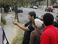 Camilo Vergara working with LA college students