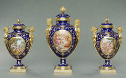 Three Lidded Vases / Sèvres