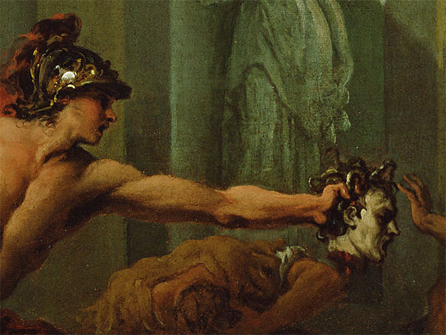 Perseus & Phineus, detail: Perseus and Head of Medusa / Ricci