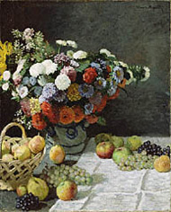 Still Life with Flowers and Fruit / Monet