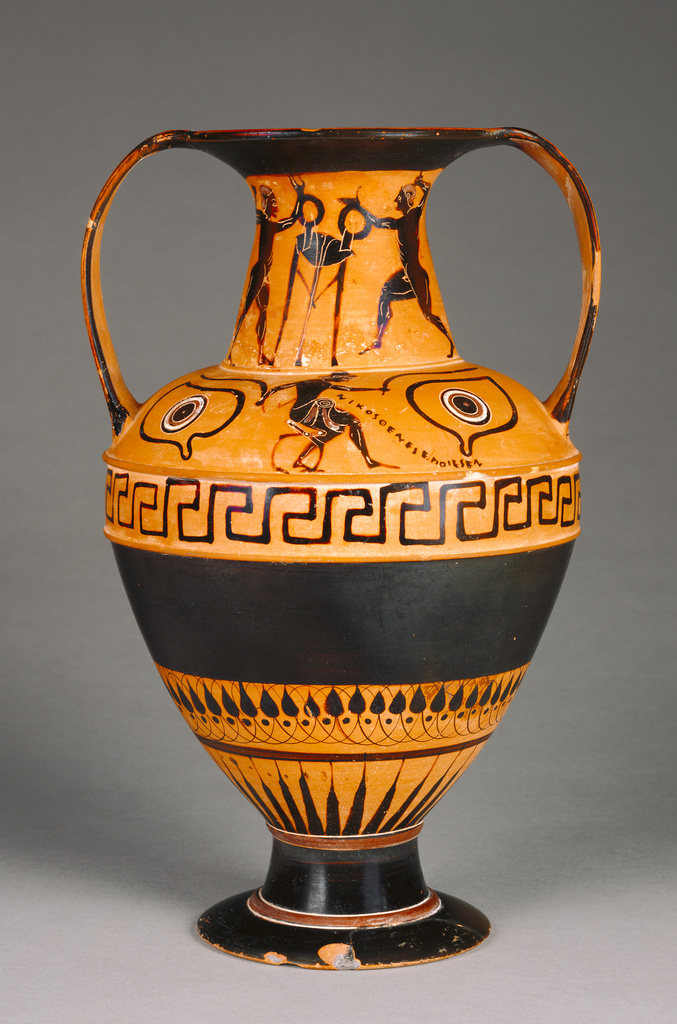 Attic Black Figure Nikosthenic Amphora With Boxers Getty Museum