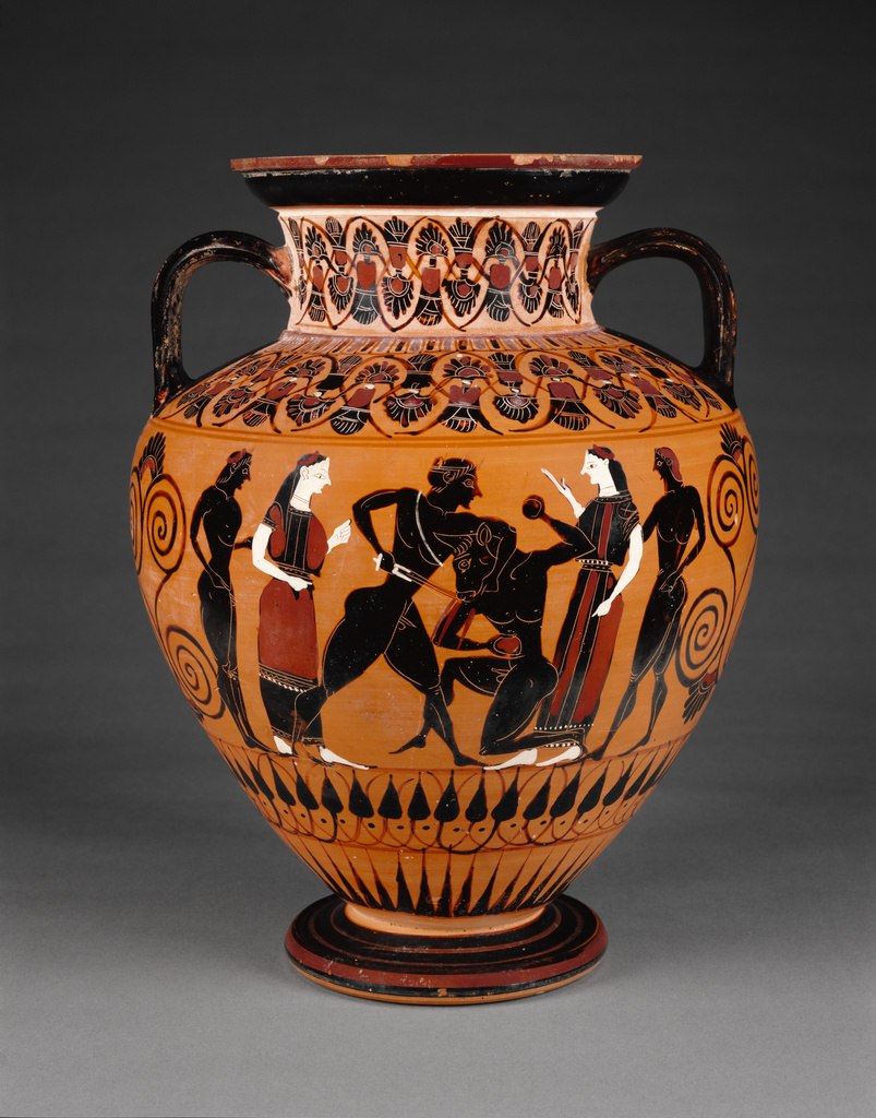 Attic Black Figure Neck Amphora Getty Museum 0705