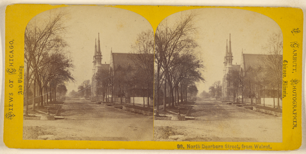 North Dearborn Street From Walnut Chicago Getty Museum