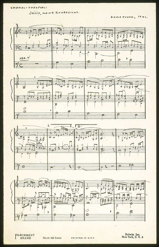 Tudor / Autograph score of Choral-Vorspiel: Jesus, Meine Zuversicht