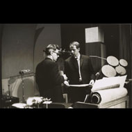 Unknown / David Tudor and Karlheinz Stockhausen in New York for performances of Refrain and Kontakte 