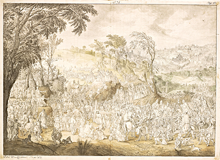 Drawing after the painting Christ Carrying the Cross by David Vinckboons