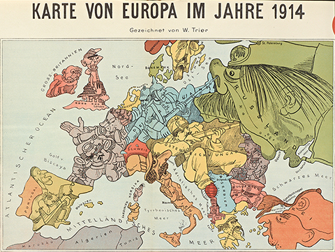 Map of Europe with title text: Karte Von Europa Im Jahre 1914